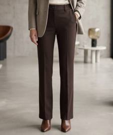 Red button Jeans flair Bibette Espresso