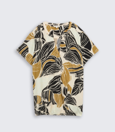 Tom Tailor woman plus top 1047192 neutral cut leave design