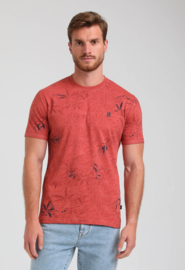 Gabbiano top deep coral print 155513