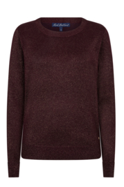 Red button Trui 5082 burgundy sparkle