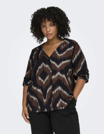 Only Carmakoma blouse Brown 15379980