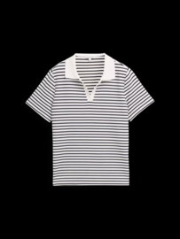 Tom Tailor Polo 1050437 Blue off white stripe