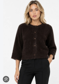 Red button Poncho 5034 Espresso