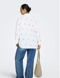 Only Carmakoma blouse 15344995 white heart