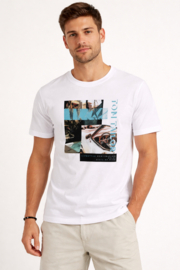 Tom Tailor top 1050208 white print