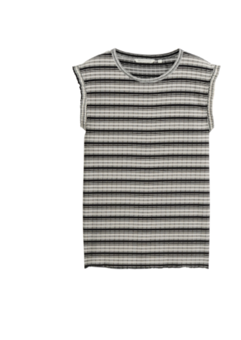 Tom Tailor Top 1050520 black White