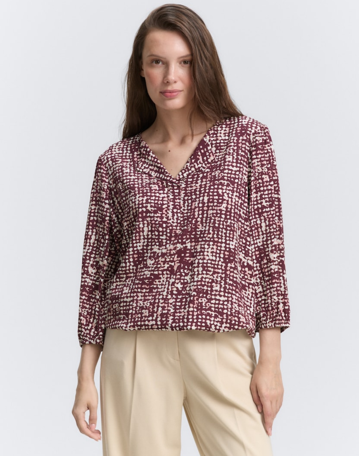 Tom Tailor blouse 1047574 Dark red design