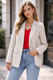 Tom Tailor Blazer 1049774 soft taupe grey melange