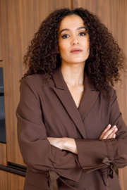 Ivy Beau Blazer 4201235 Dark chocolade