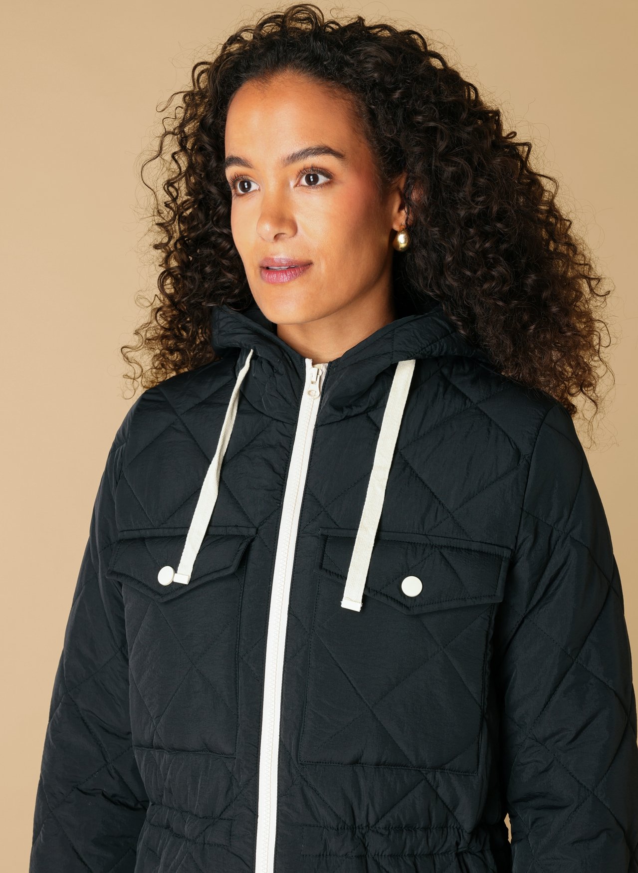 Ivy Beau gewatteerd Jas 4200635 black