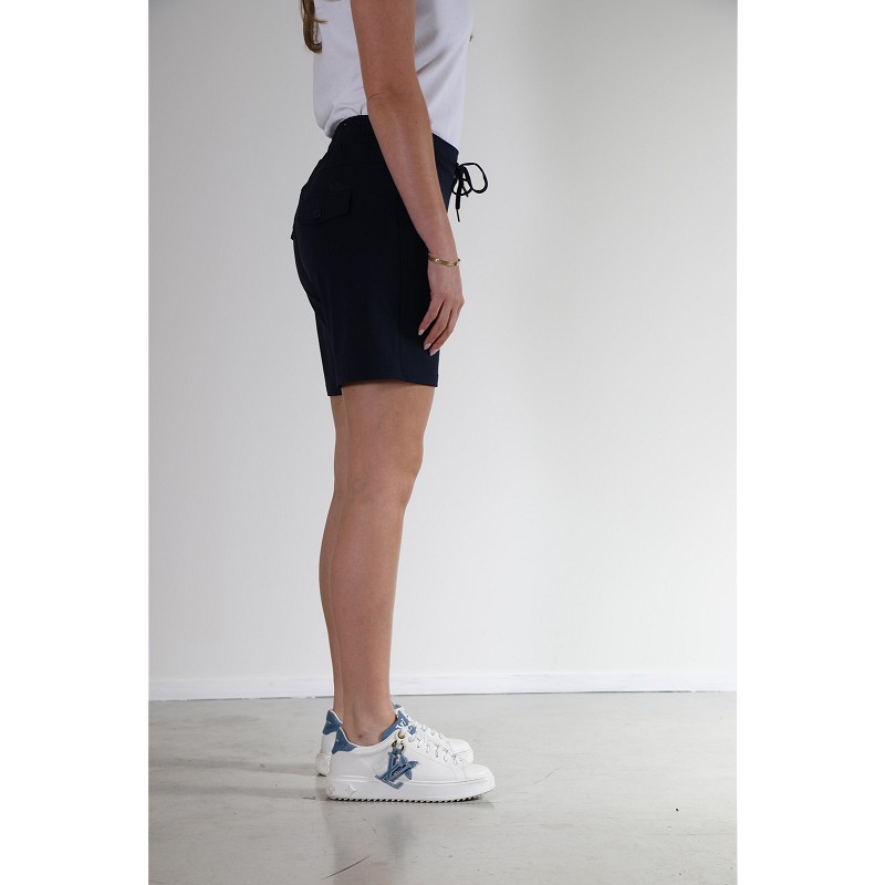 New star Korte Travel Broek Denton navy