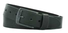 Runder lederen riem black