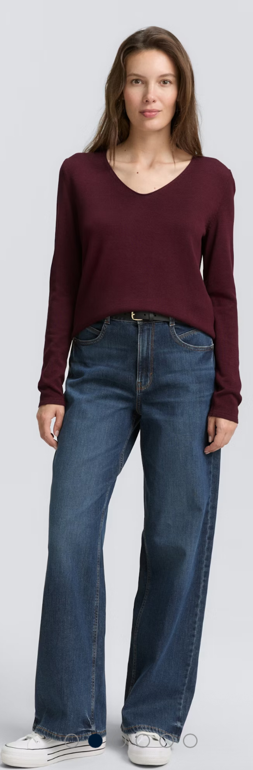 Tom Tailor top 1012976 Bordeaux red