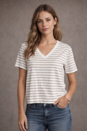 Tom Tailor Top  1050849 beige stripe