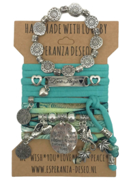 Set Love Ibiza - May you always have a shell ... - Turquois en turquois print