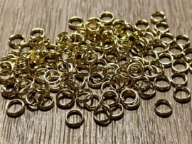 Mini splitringetjes 5mm goud