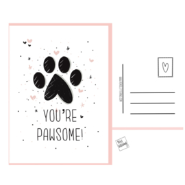 Pawsome postkaartje