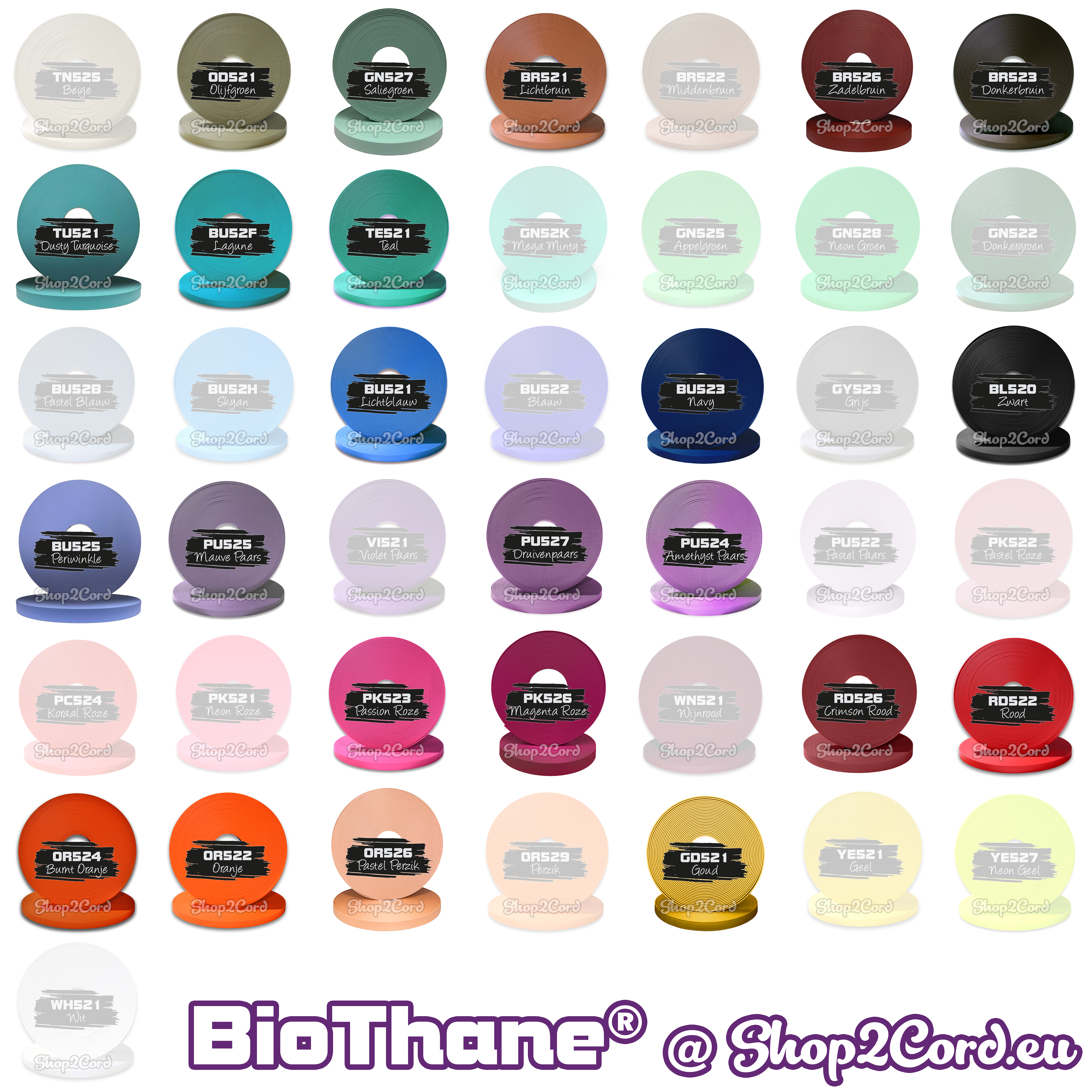BioThane® halsband voor windhonden 38mm - 25mm