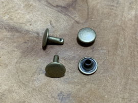 Holnieten antiek brons 10mm - 10mm