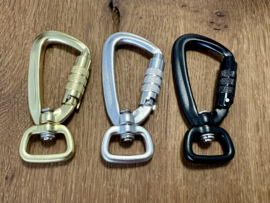 Aluminium karabijnhaak Goud - ☐20mm
