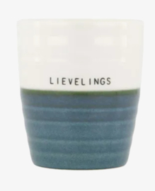 ZUSSS KOFFIEMOK LIEVELINGS BLAUW/WIT