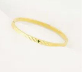 ZUSSS BANGLE ARMBAND MET HARTJE DONKERGROEN