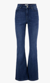 ZUSSS FLARED JEANS DONKERBLAUW