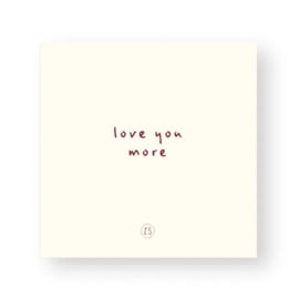 ZUSSS SERVETTEN LOVE YOU MORE 12,5X12,5CM OFF WHITE/ROOD