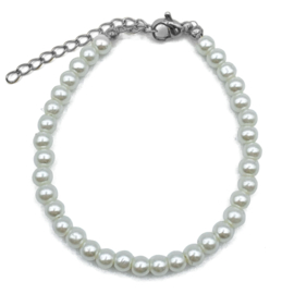 pearl bracelet - silver