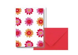 12 Bloemen || Dubbele kaart met envelop