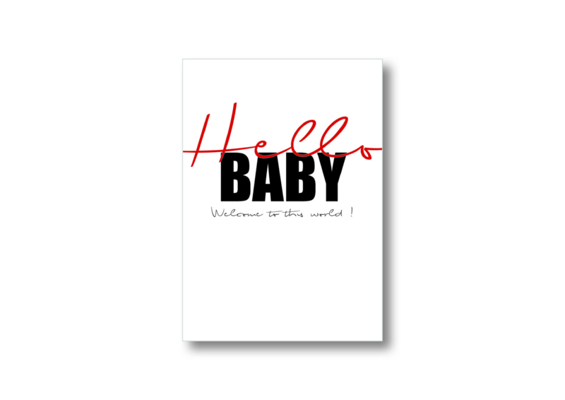 Hello baby || Ansichtkaart