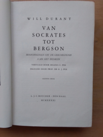 Van Socrates tot Bergson | Durant | 8e druk | 1941