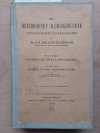 Heterogenen Gleichgewichte | H.W. Bakhuis Roozeboom | Büchner | 1918