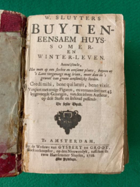 Buyten-Leven, Gesangen, Eybergsche Sang-Lust e.a. | Willem Sluyter (1627-1673)  |van 1716 tot 1739 | Verschillende drukken | Weduwe van Gysbert de Groot/Amsterdam |
