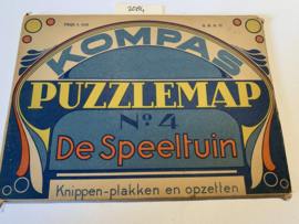 Kompas puzzlemap n° 2 Het Circus & n° 4 De  Speeltuin | Knippen - Plakken en opzetten | Ca. 1935 | Uitg.: Kompas Den haag|