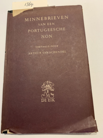 Minnebrieven van een Portugeesche Non | Marianna Alcoforado | vertaald door Arthur van Schijndel | 1948 | 4e druk | elfde de deel van De Eik | Uitgever: J.M. Meulenhoff te Amsterdam |