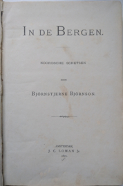 Björnstjerne Björnson│In de bergen│J. C. Loman Jr.│Amsterdam, 1877