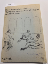 Philo's slotconclusie in de "Dialogues concerning natural religion van David Hume | A.G. Vink | Omslagontwerp: Rike Linssen | 1985 |