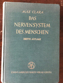Dr. Med. Max Clara | Das nervensystem des Menschen | 1959 | Johann Ambrosius Barth Verlag |  3e druk |