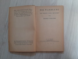 Ernst  Toller │ Die Wandlung │ Gustav Kiepenheuer Verlag │ Postdam │ 1920 │ Schauspiel