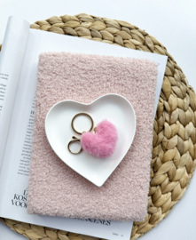 Sleutelhanger | Fluffy Hartje | Pink Candy