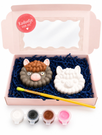 Alpaca gipsfiguurtjes schilderen
