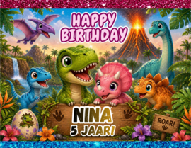 Dino (mini) chips traktatie met naam