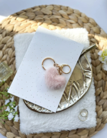 Sleutelhanger | Fluffy Hartje | Roze