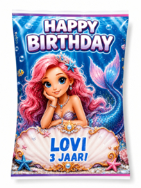 Zeemeermin chips traktatie met naam