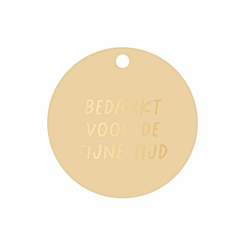 Cadeaulabel rond bedankt