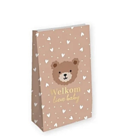 Cadeauzakje welkom- beer