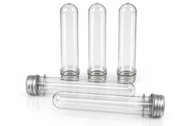 Plastic reageerbuis met schroefdop – traktatiebuisje