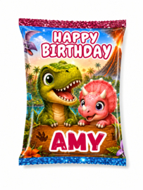Dino (mini) chips traktatie met naam