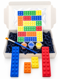 Bouwblokken gipsfiguurtjes schilderen